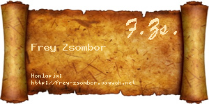 Frey Zsombor névjegykártya