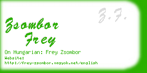 zsombor frey business card
